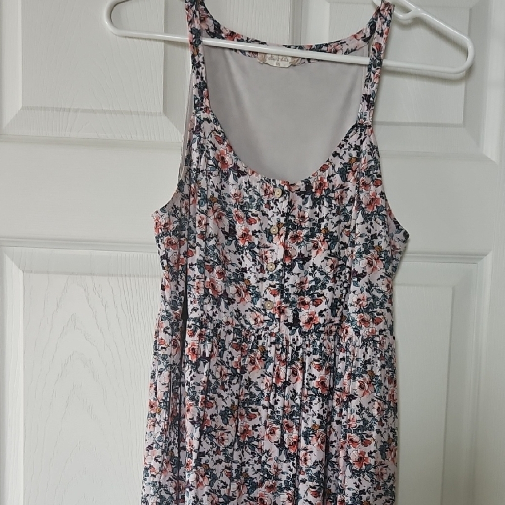 Altar'd State Floral Dress with White and Pink Accents